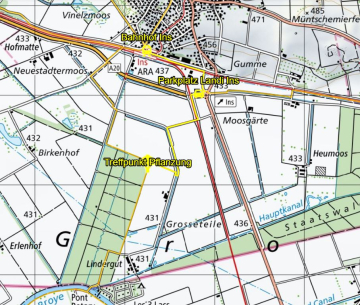 Kartenausschnitt Wald